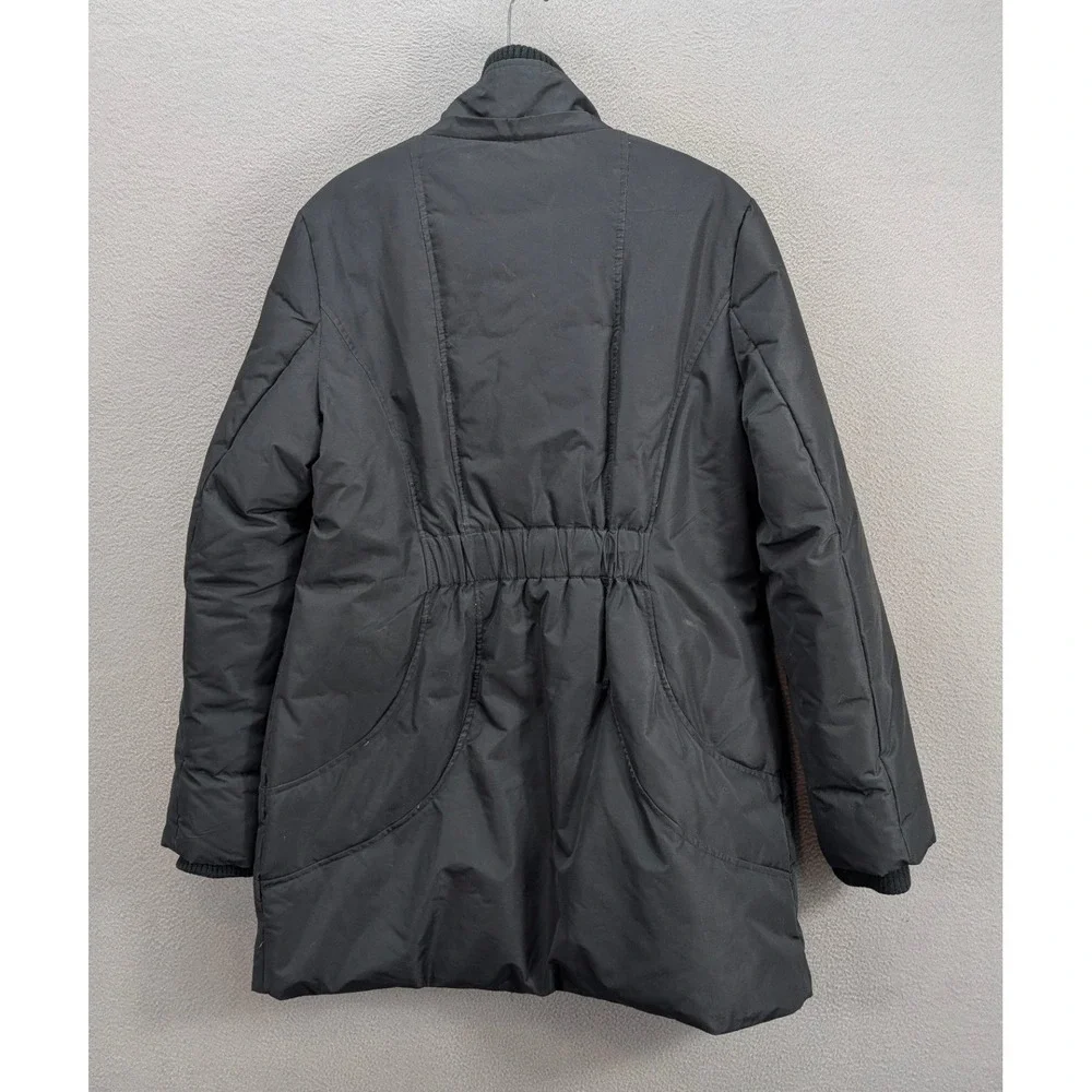 HFX Performance Men's Black Puffer Jacket Size L Wind Resistant Outdoor Full Zip